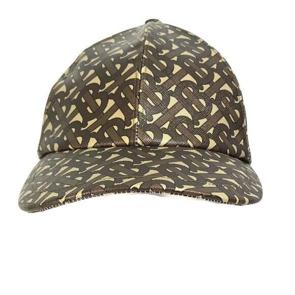 BURBERRY 8018971 TB Baseball cap Hat cap cap cap PVC Brown - Picture 1 of 9
